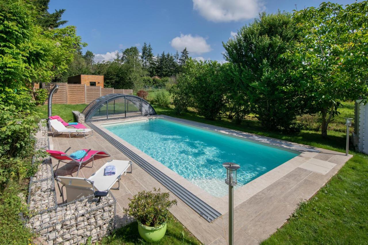 Au Coeur Du Bien-Etre, Chalet Avec Piscine Chauffee Et Couverte, Spa, Sauna, Massages Monteaux ภายนอก รูปภาพ